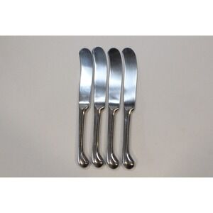 4 Old French Hollow Pistol Knife Dansk KOBENHAVN Stainless Flatware